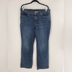 Duluth Trading Co Jeans Women’s Size 14 Dark Wash Stretchy Mid Rise‎